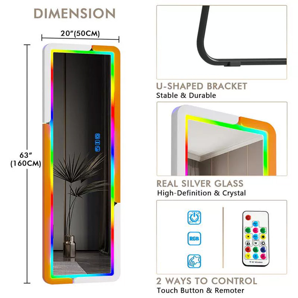 مرآة مع ضوء LED