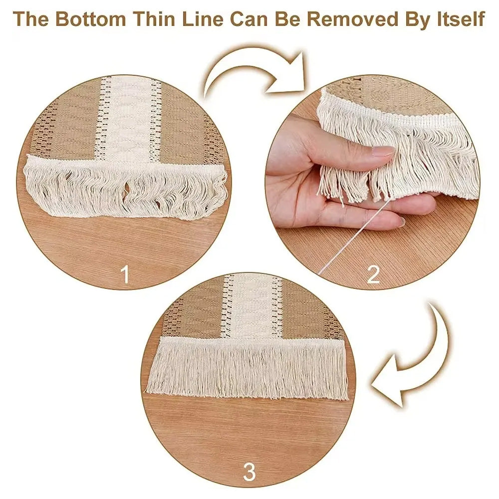 مفرش طاولة من الكتان العتيق