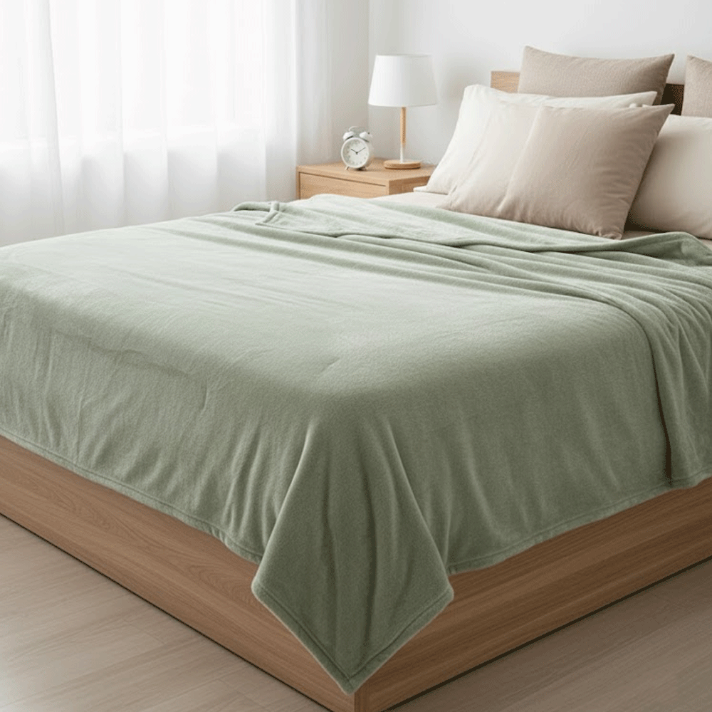 بطانية قطيفة فاخرة ناعمة سادة