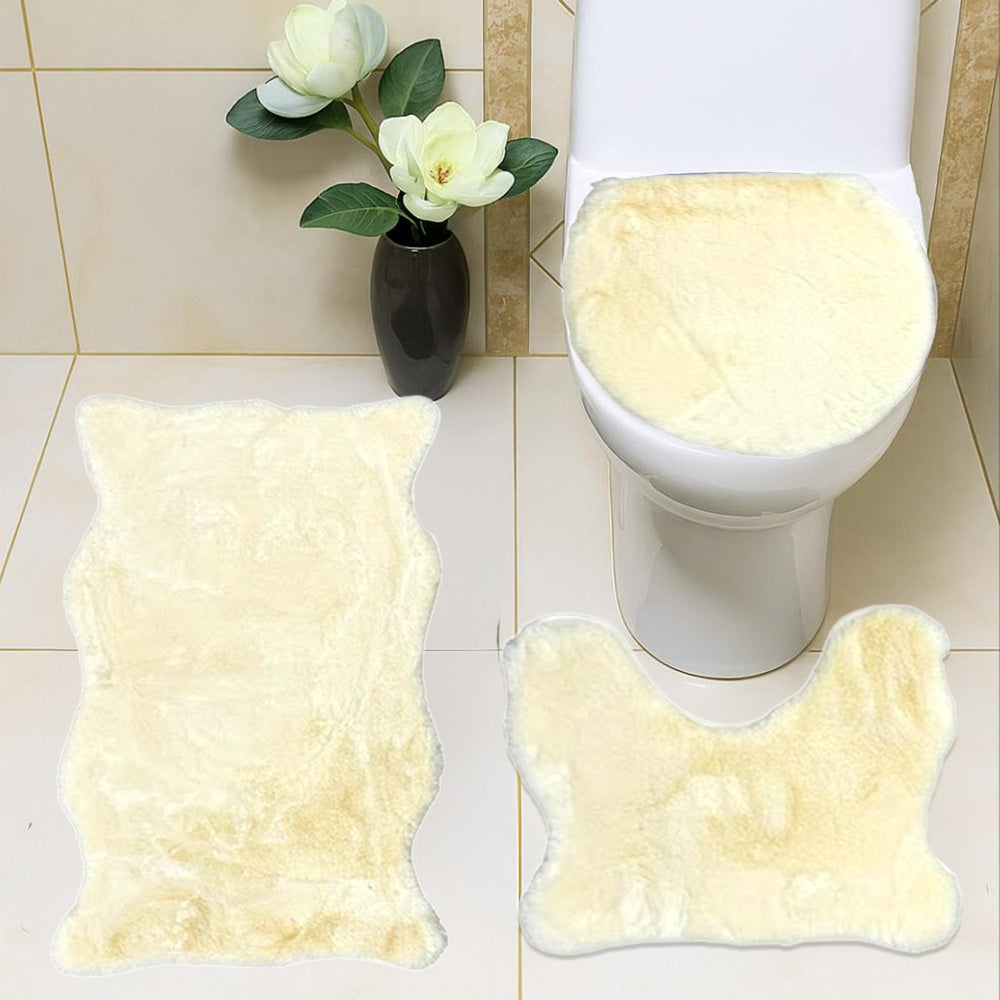 طقم سجاد حمام ناعم - 3 قطع