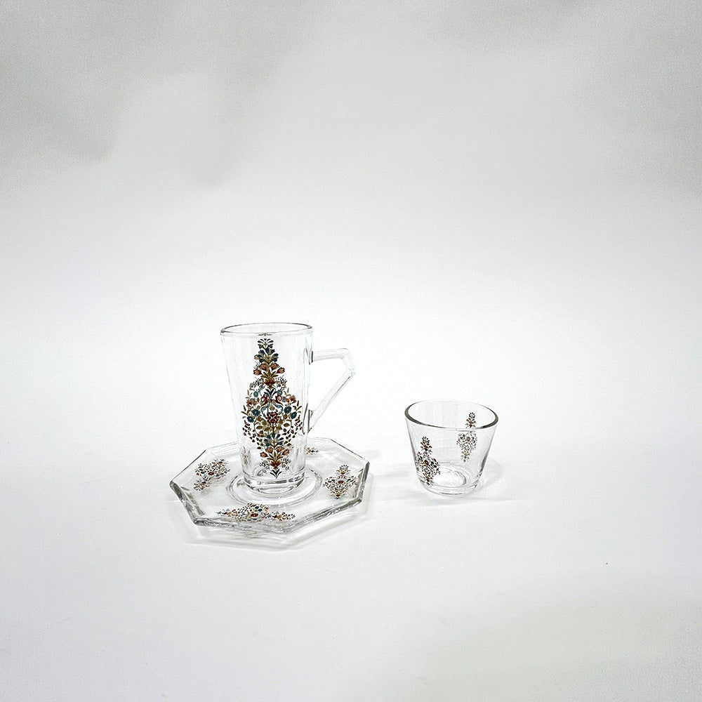 طقم استكانة وفنجان 18قطعة