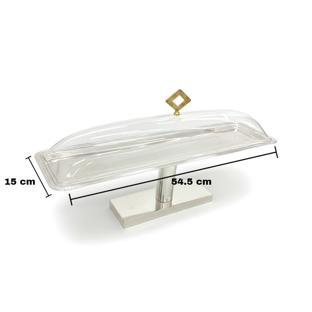 حامل كيك كبير بغطاء مقبب