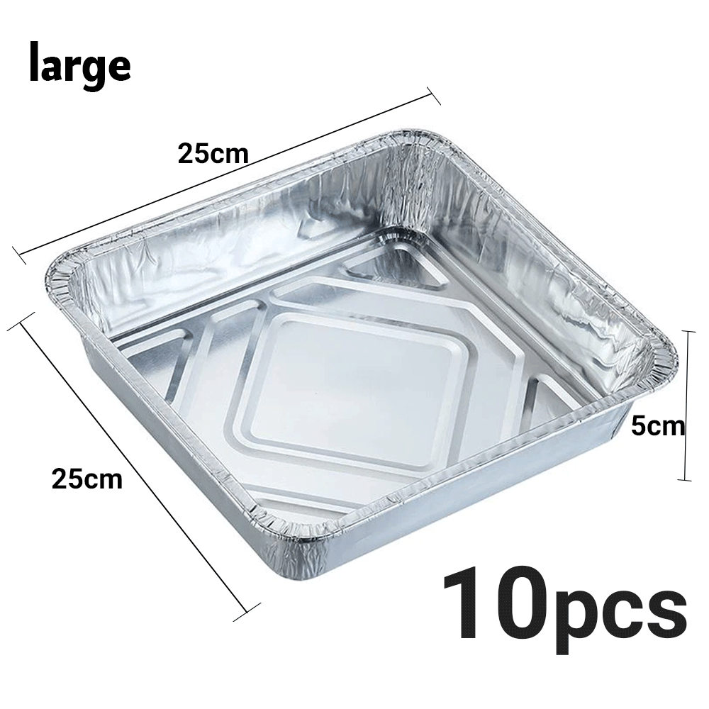 وعاء ألمنيوم مربع كبير