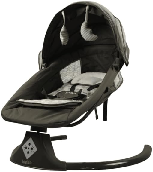 كرسي هزاز بمظلة وشبكة واقية