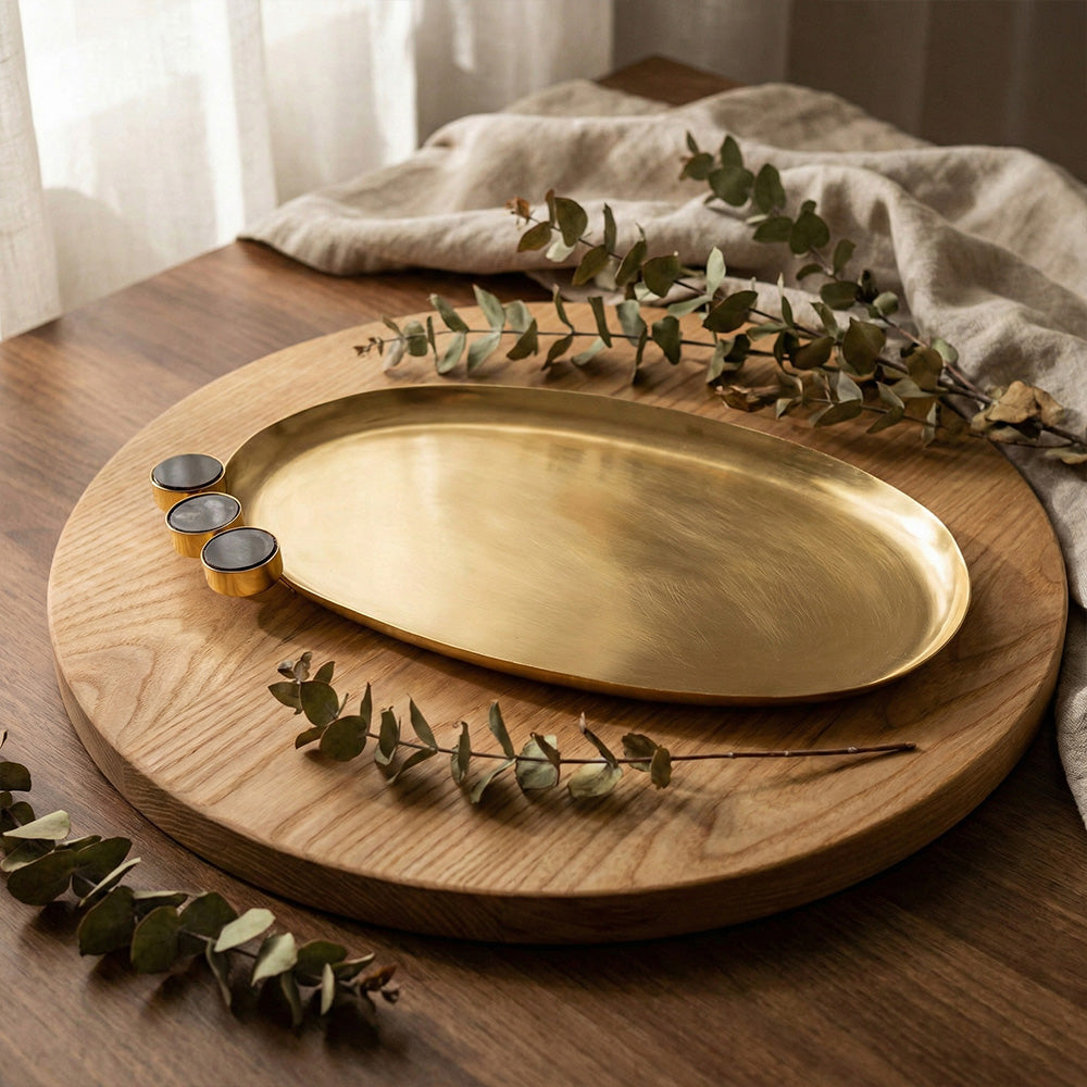 صينية تقديم بيضاوية