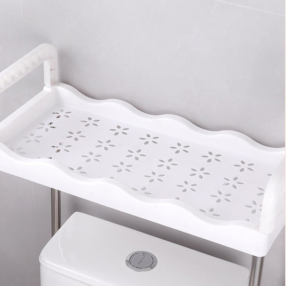 رف تخزين فوق المرحاض بثلاث طبقات