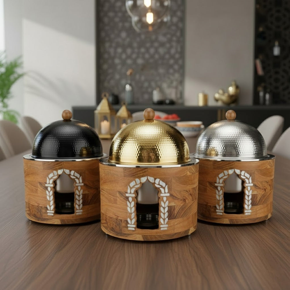 سخان طعام بقاعدة خشبية 5 لتر