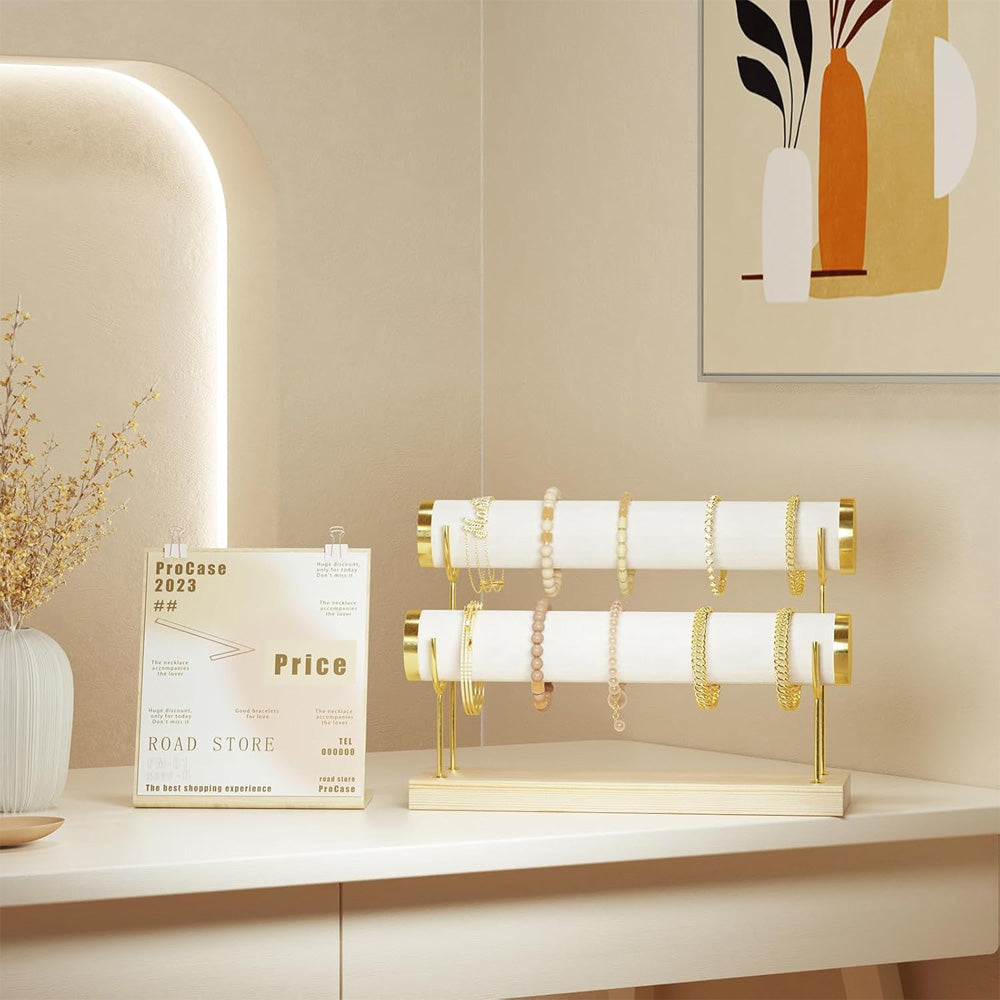 حامل زوجي لتنظيم المجوهرات والساعات