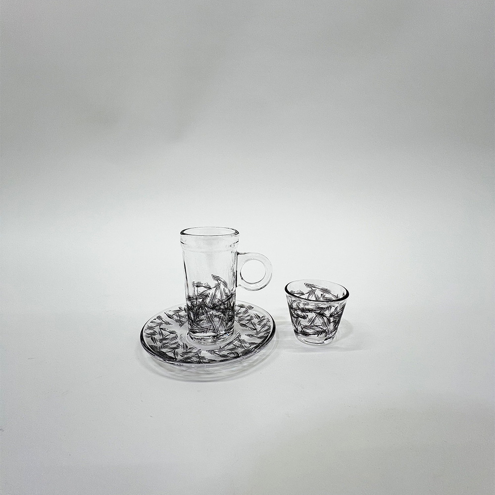 طقم استكانة وفنجان 18قطعة