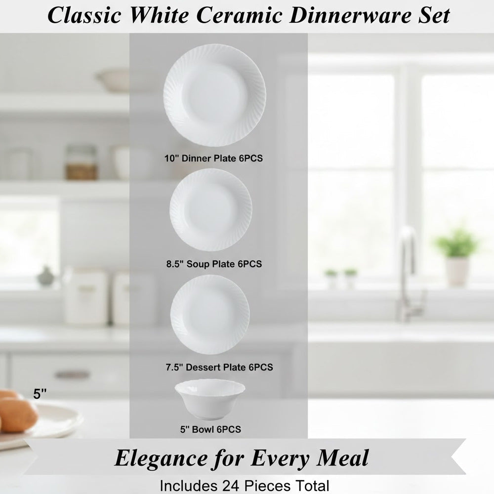 طقم سفرة من 24 قطعة