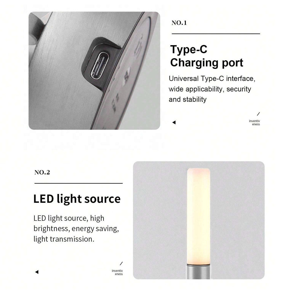 مصباح طاولة جيني - فضي