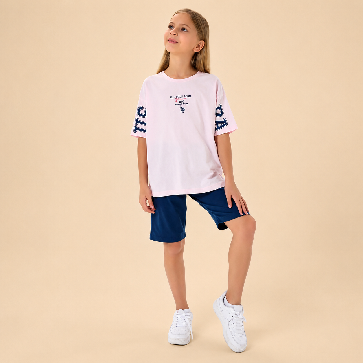 طقم اطفال بناتي U.S POLO