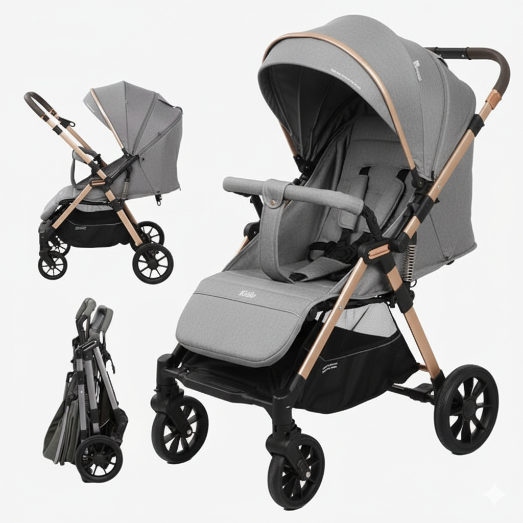 عربة أطفال بتصميم قوي