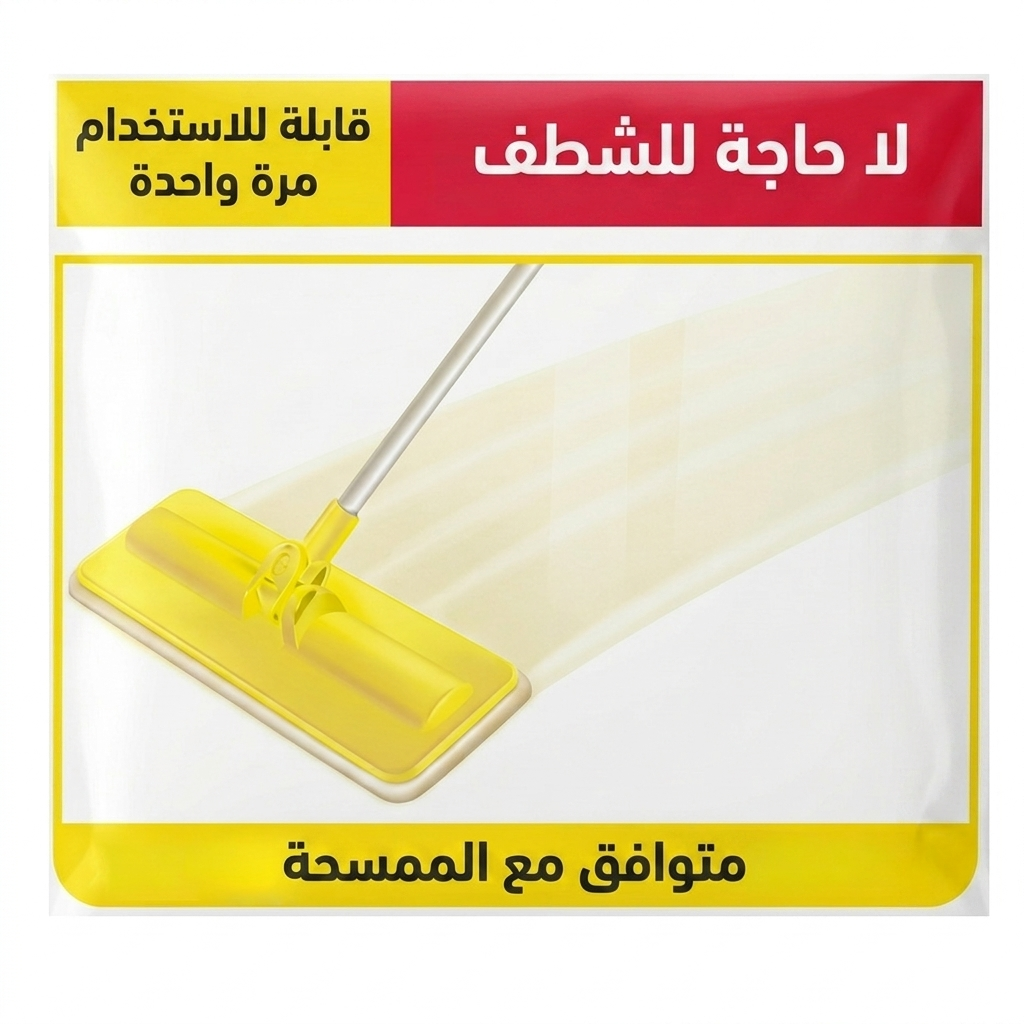 مناديل تنظيف الأرضيات برائحة الليمون