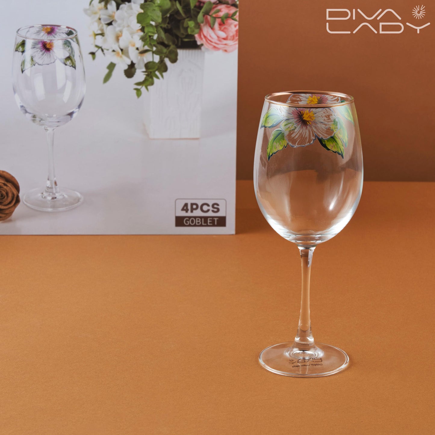 طقم كاسات زجاج متين