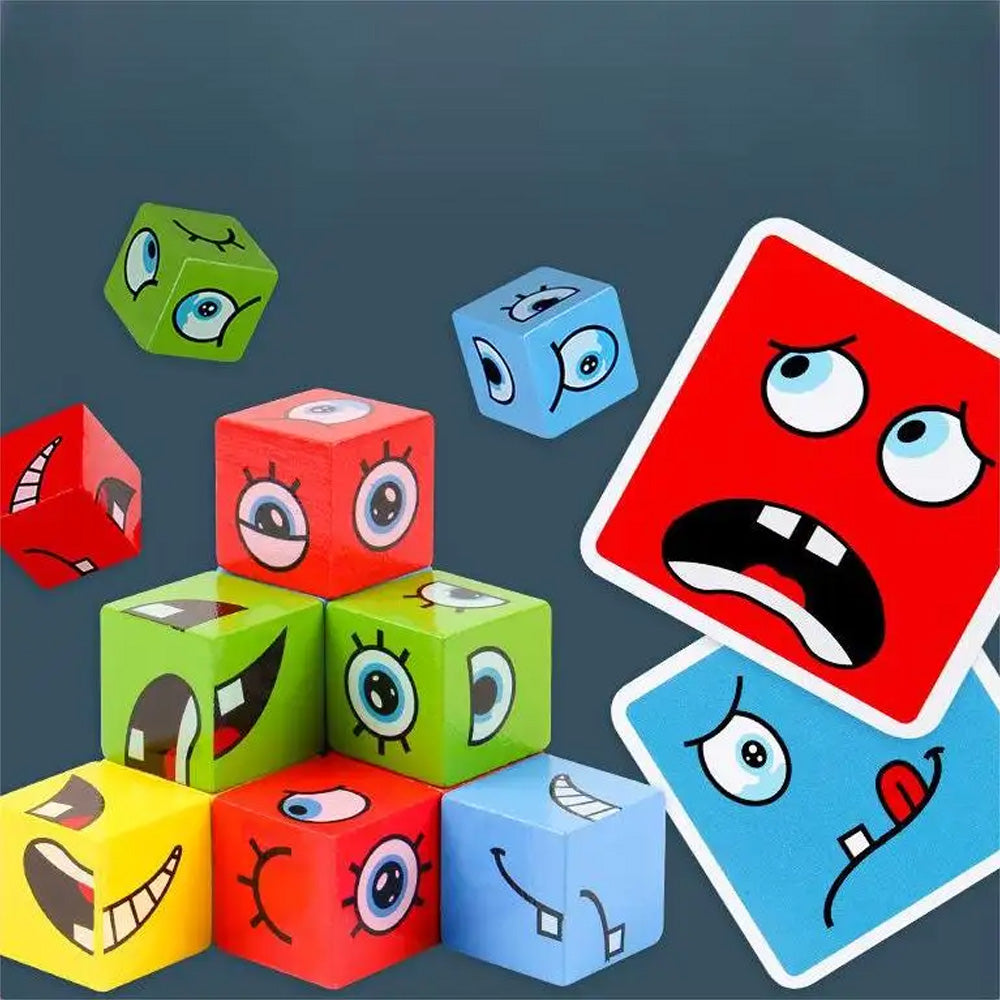 لعبة مكعبات بناء لوحة تغيير الوجه