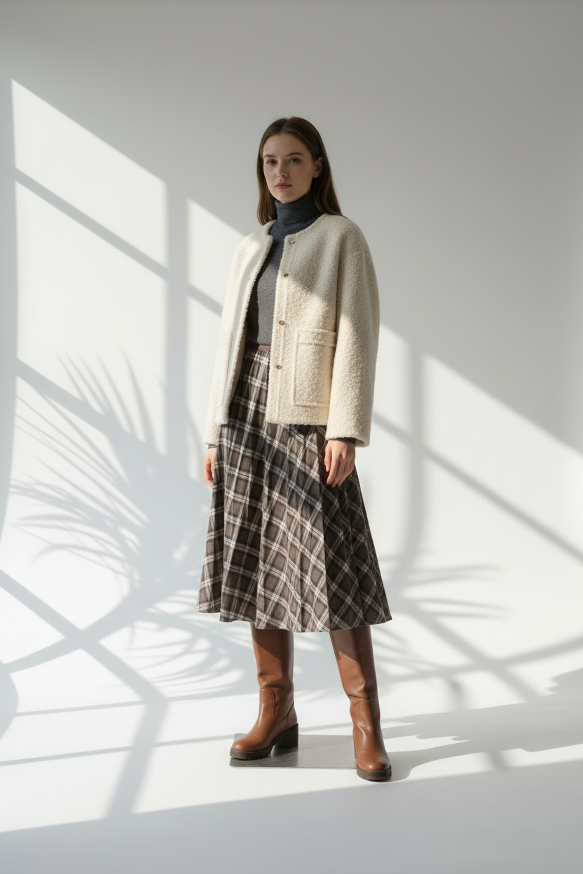 تنورة نسائي كاروهات