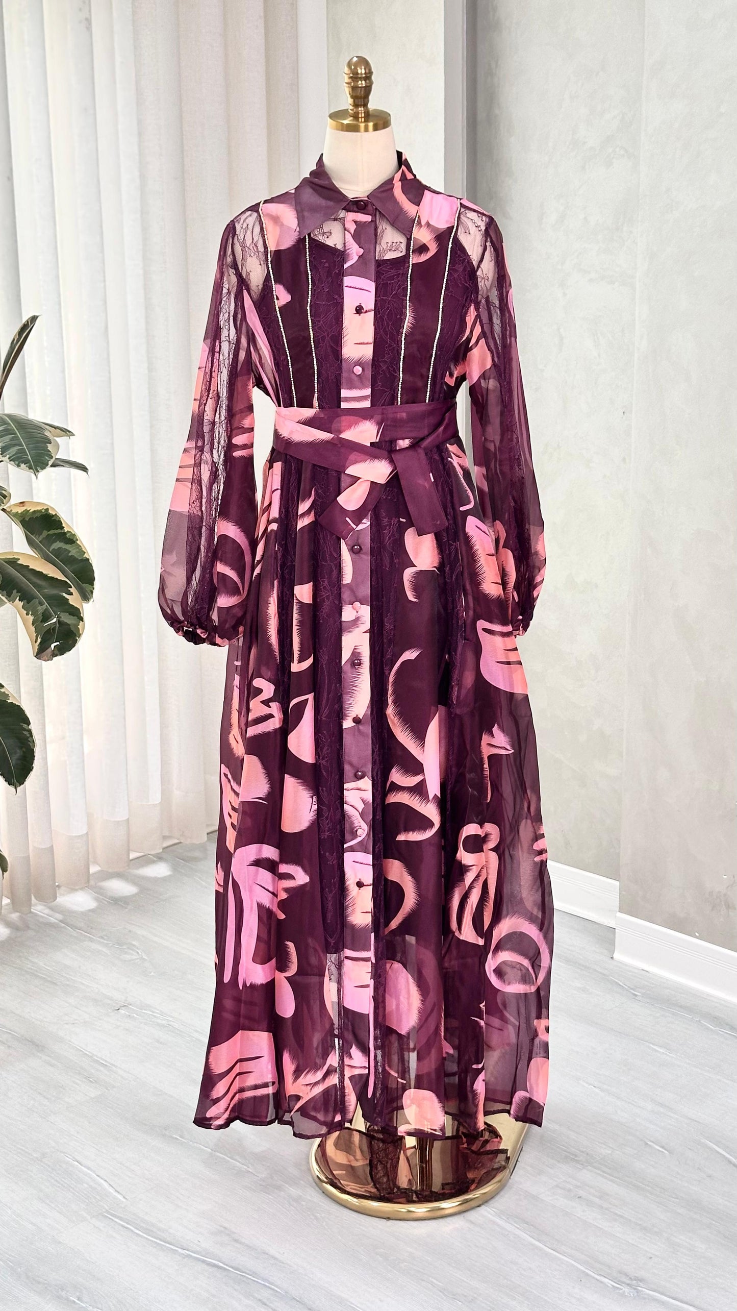 فستان نسائي منقوش