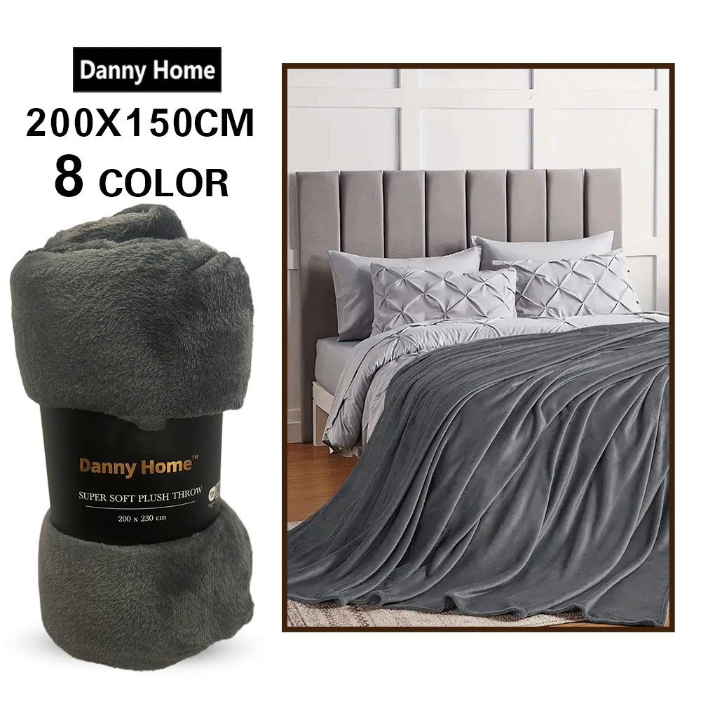 بطانية قطيفة فاخرة ناعمة سادة 150 سم