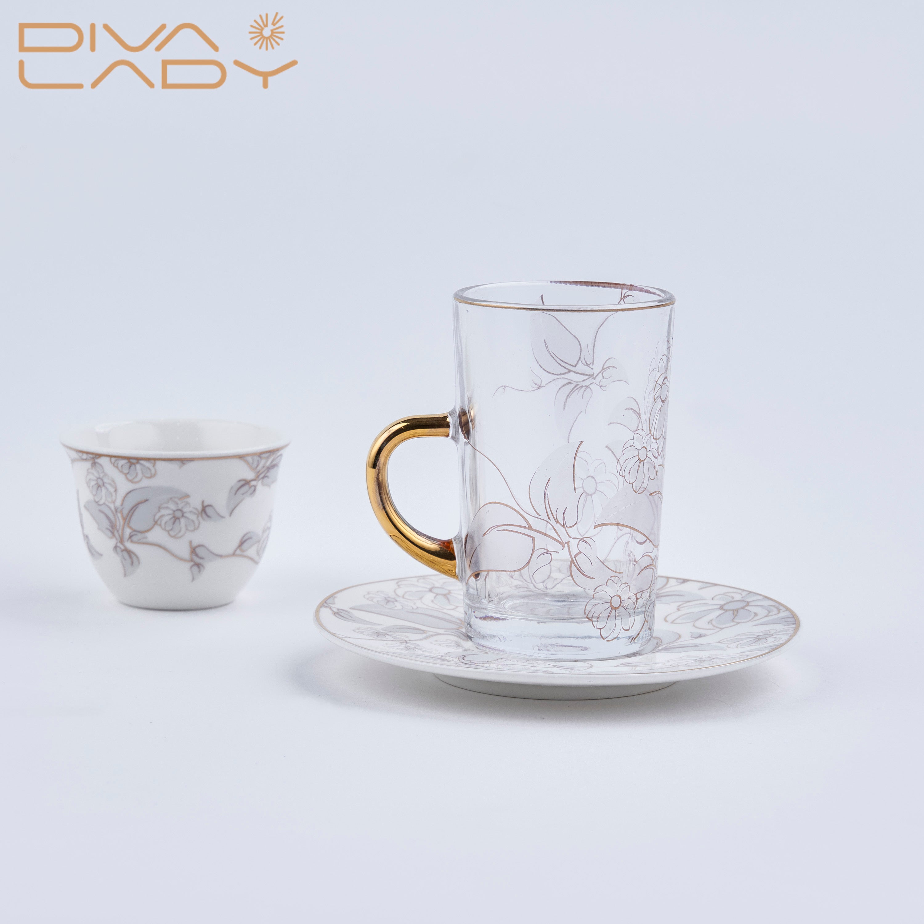 طقم استكانه وفنجان 19 ق