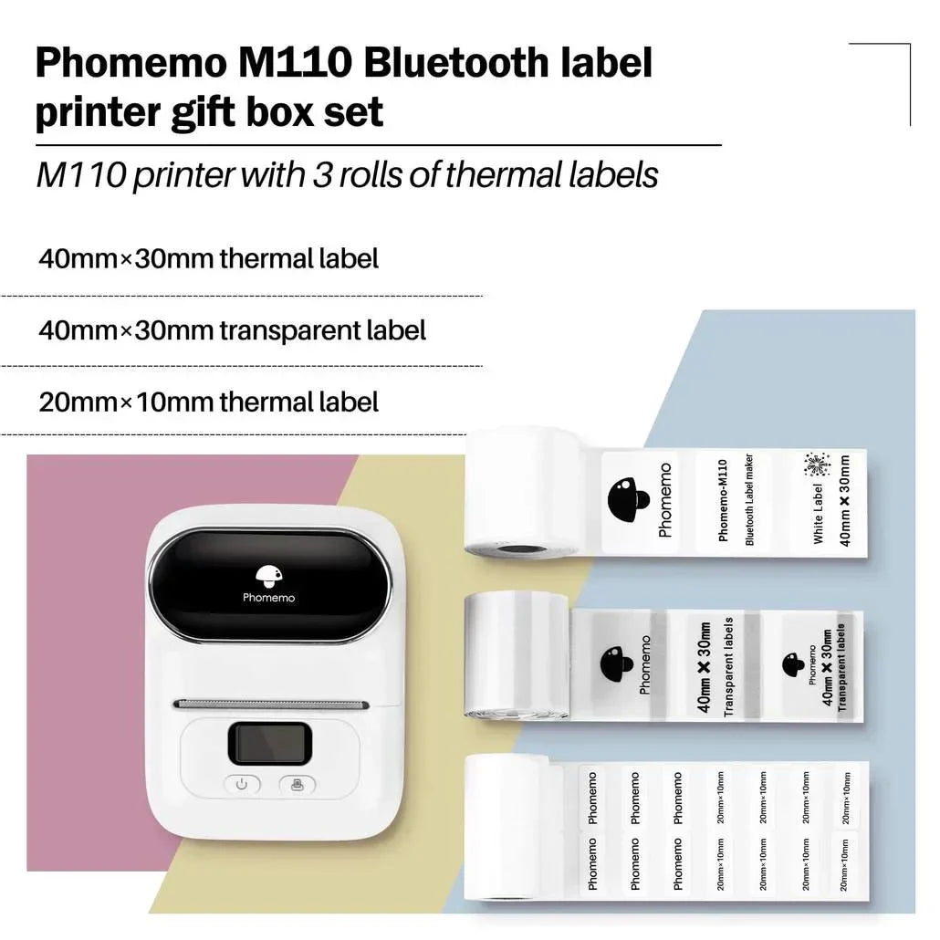طابعة ملصقات بلوتوث Phomemo M110