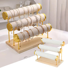 حامل مجوهرات من الخشب 3 طبقات