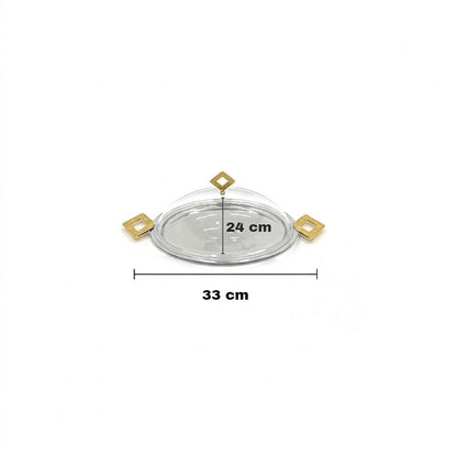 صينية تقديم بغطاء مقبب - صغيرة