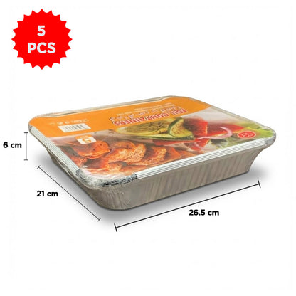 علب طعام الومنيوم مع أغطية