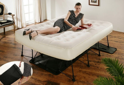 مرتبة مع إطار معدني قابلين للطي