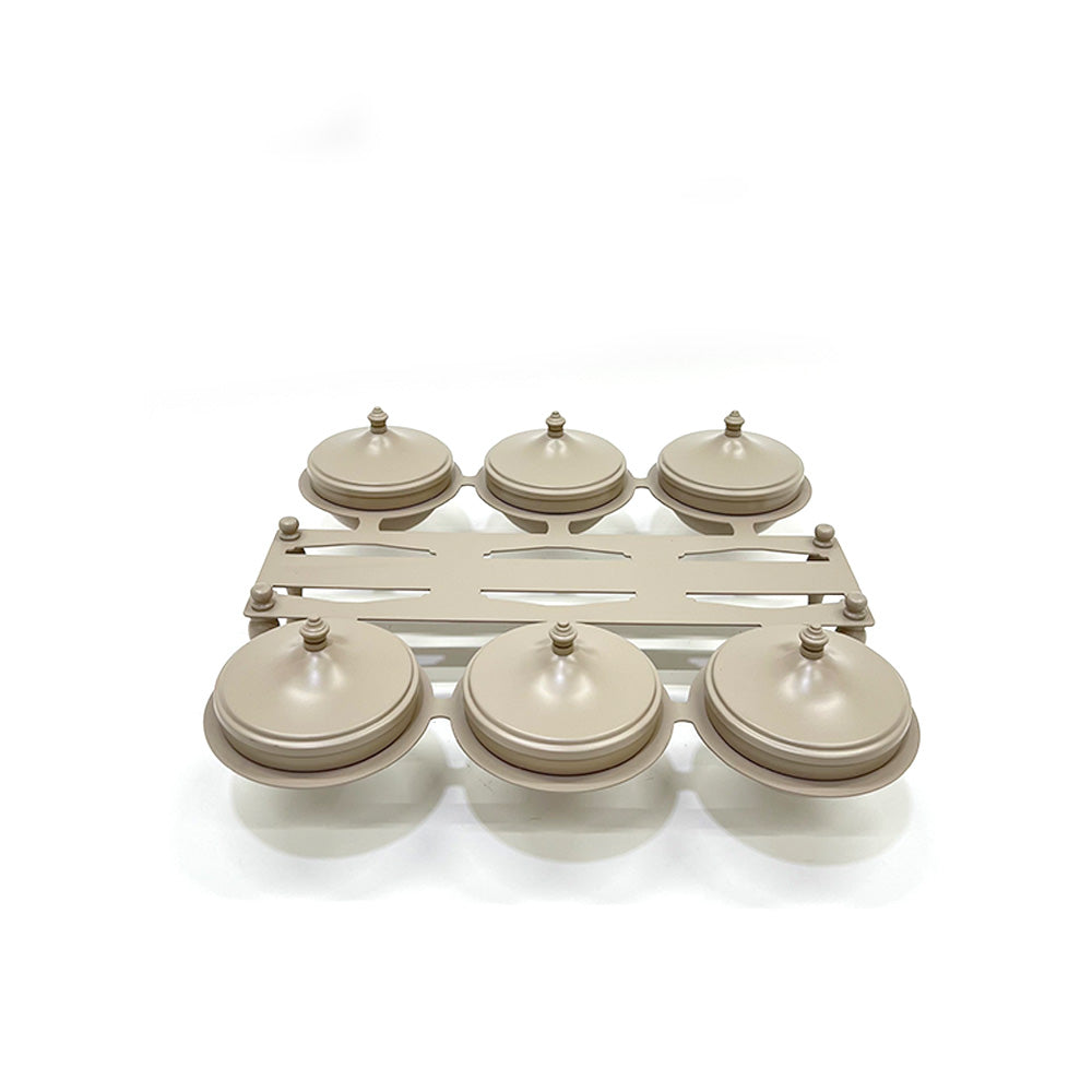 ماعون تقديم من 6 قطع مع حامل