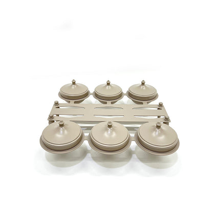 ماعون تقديم من 6 قطع مع حامل