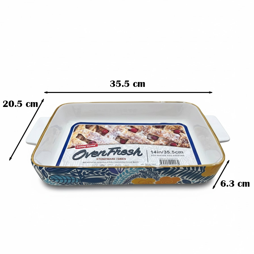 صينية فرن سيراميك مستطيلة