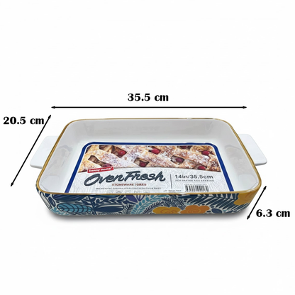 صينية فرن سيراميك مستطيلة