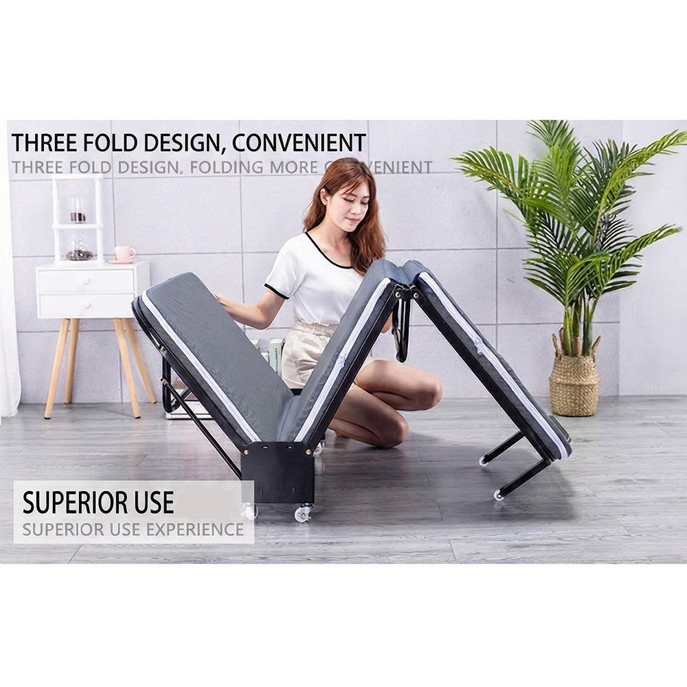 سرير فردي قابل للطي بثلاث طيات - 65 سنتًا