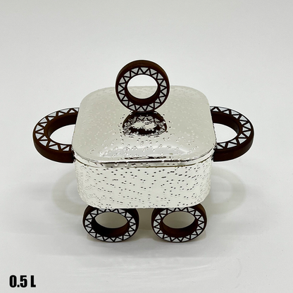 سخان طعام زجاجي مربع صغير 0.5 لتر