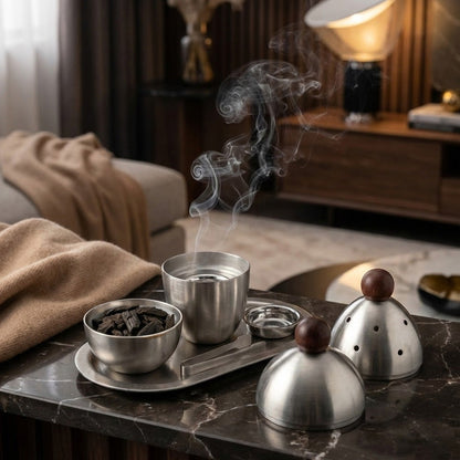 مجموعة مبخرة معدنية (5قطع)