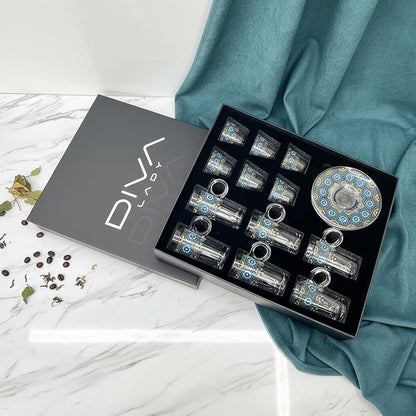 طقم استكانة وفنجان 18قطعة