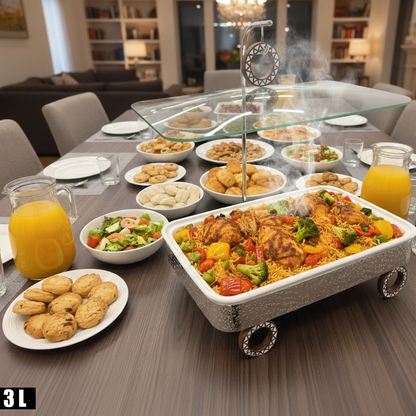 سخان طعام بغطاء زجاجي 3 لتر