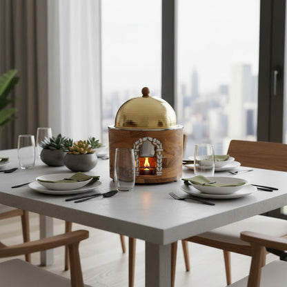 سخان طعام بقاعدة خشبية 5 لتر