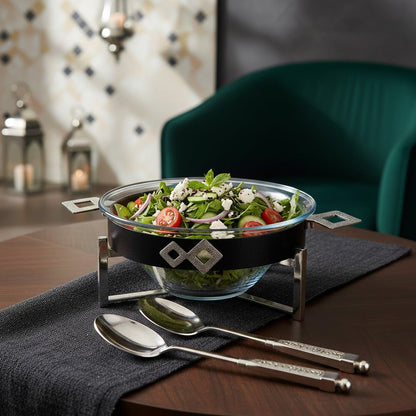 وعاء سلطة زجاجي سعة 4 لتر