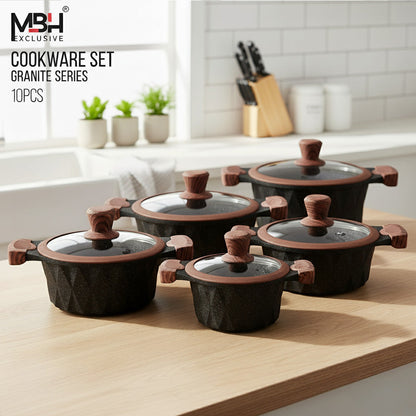 مجموعة أواني طهي من الجرانيت