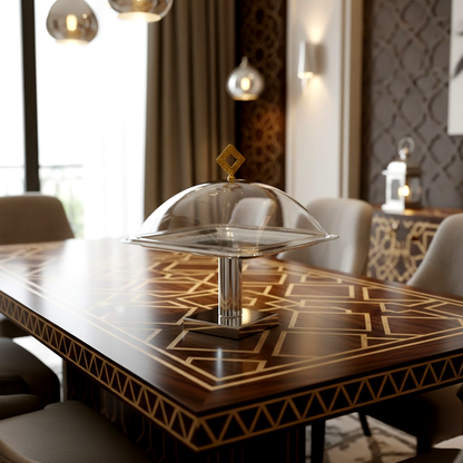 طبق تقديم كيك بغطاء صغير