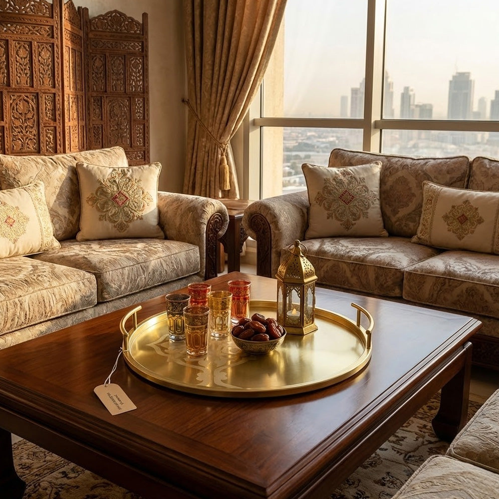 صينية تقديم معدنية