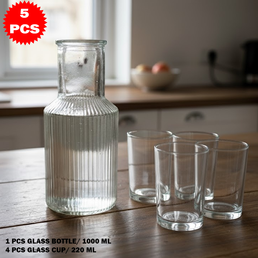 طقم عصير زجاجي 5 قطع