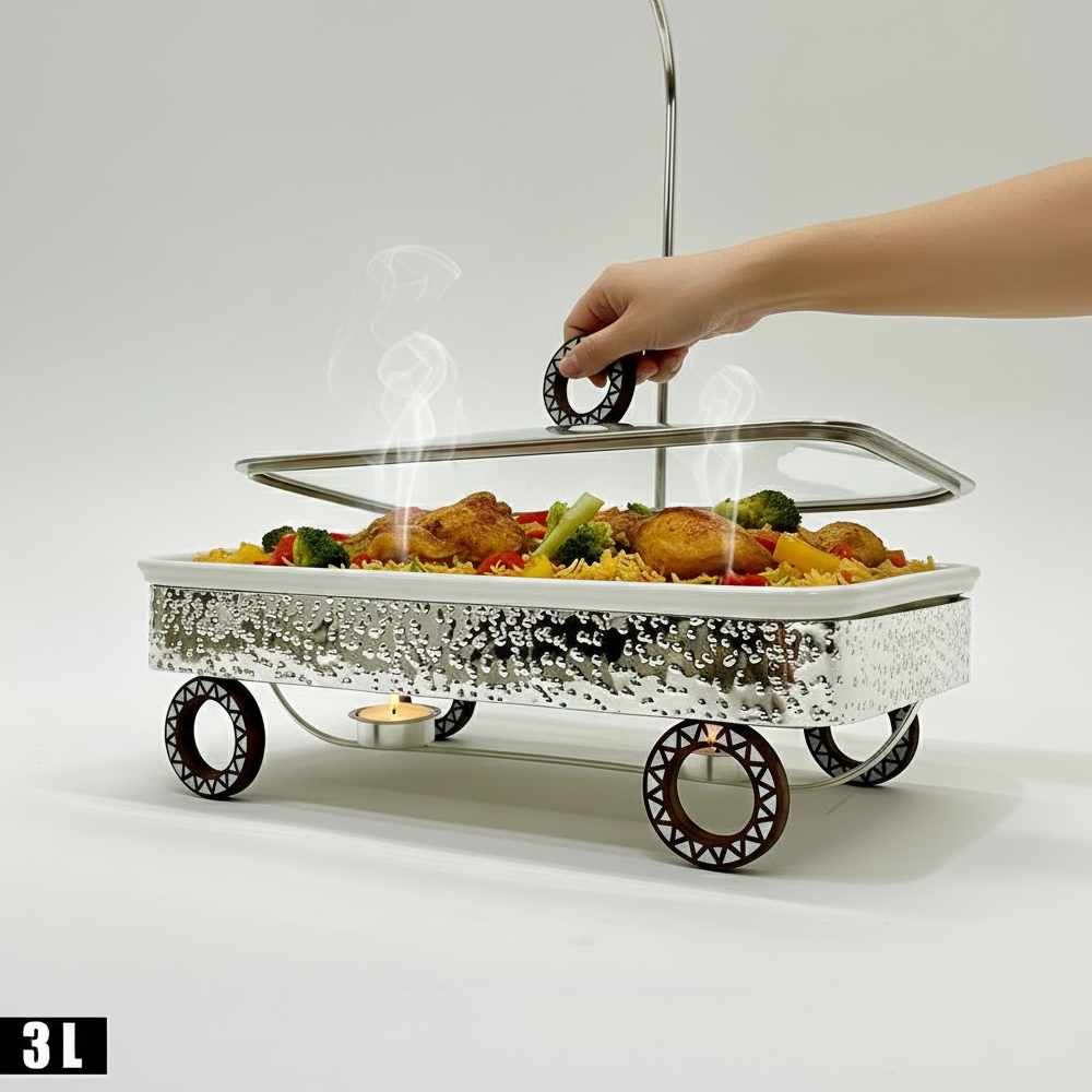 سخان طعام بغطاء زجاجي 3 لتر