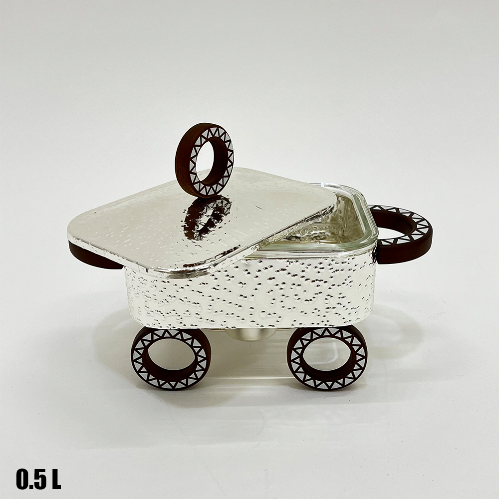 سخان طعام زجاجي مستطيل صغير 0.5 لتر