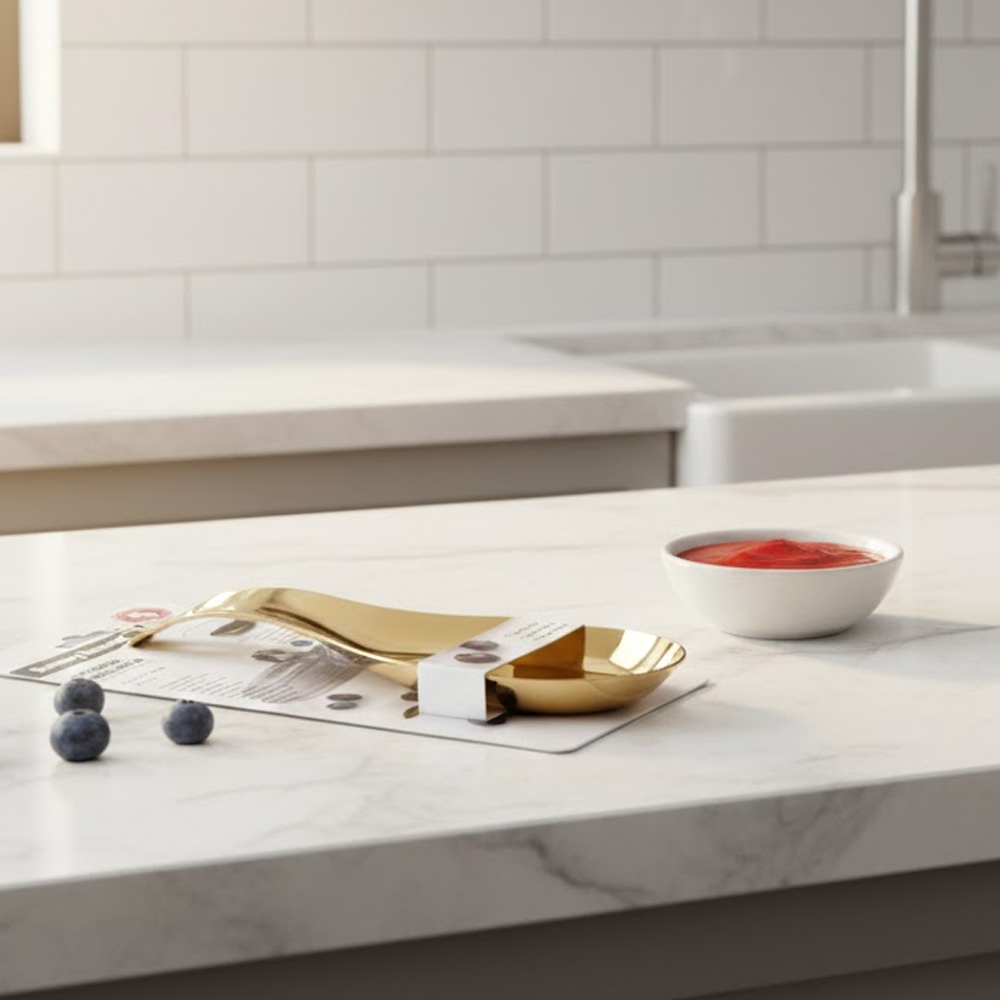 حامل ملعقة ذهبي