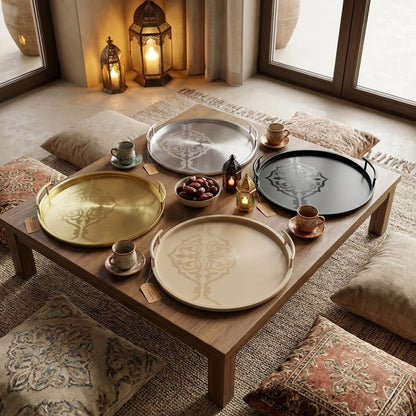 صينية تقديم معدنية