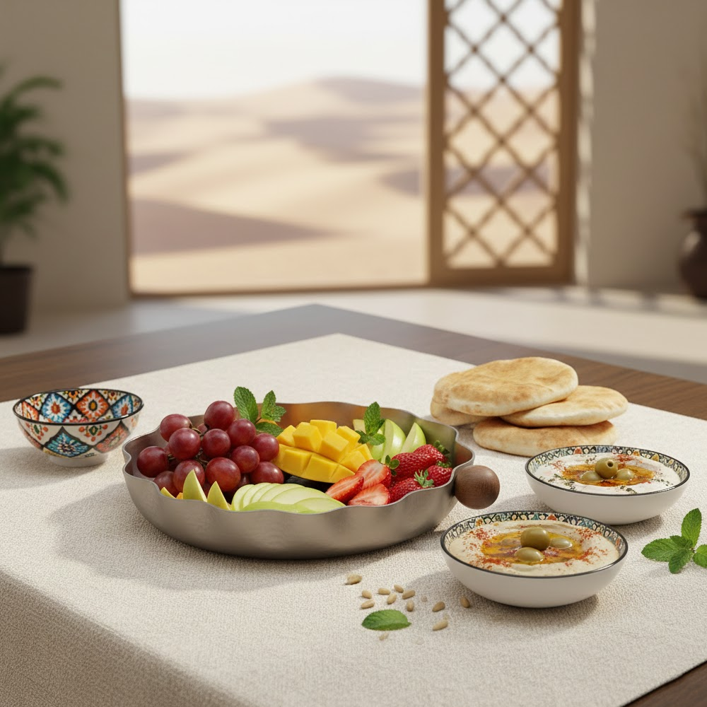 صينية تقديم معدنية