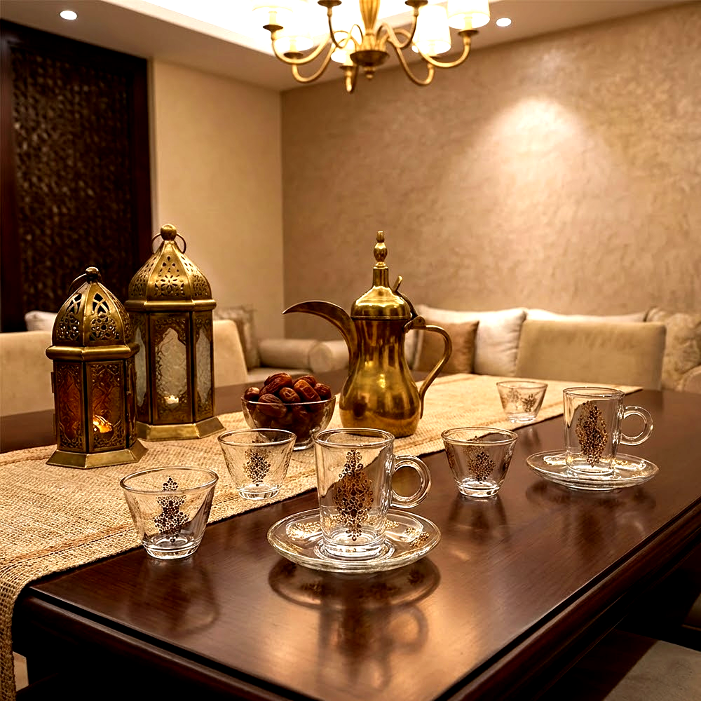 طقم استكانة وفنجان 18قطعة